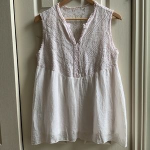 Ladies Light Pink Sleeveless Top Size L